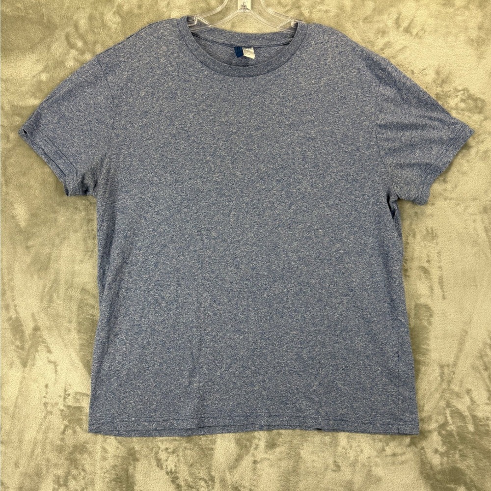 H&M Divided Basic Mens Large Blue Heathered Crew Neck Short Sleeve T-Shirt